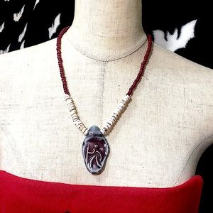 🖤Hawaiian 💕Handmade porcelain pendant necklace